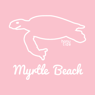 Honu Tide - White Outline Myrtle Beach South Carolina T-Shirt