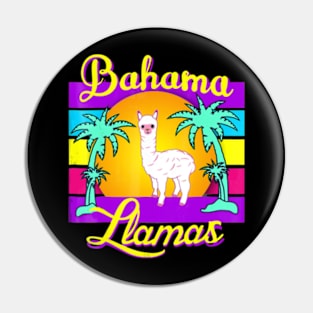 Bahama Llama 80s Retro Beach Summer Pin