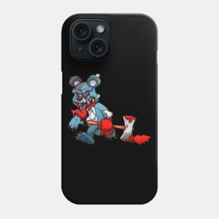 Evil Teddy Bear With Axe Phone Case