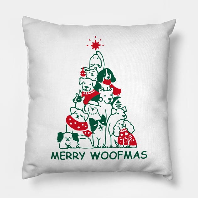 Merry Woofmas Pillow by JanaeLarson