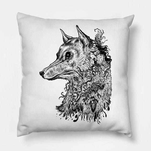 Wolf Pillow by Gregery James Miller