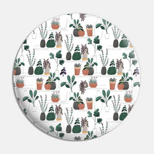 Potted plants pattern background Pin by artsytee