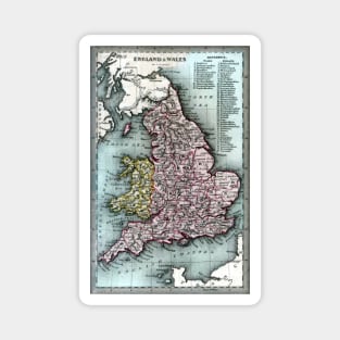 1835 Map of England and Wales Magnet
