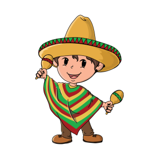 Cinco De Mayo Kids Shirt, Mexican Boy Maracas T-Shirt