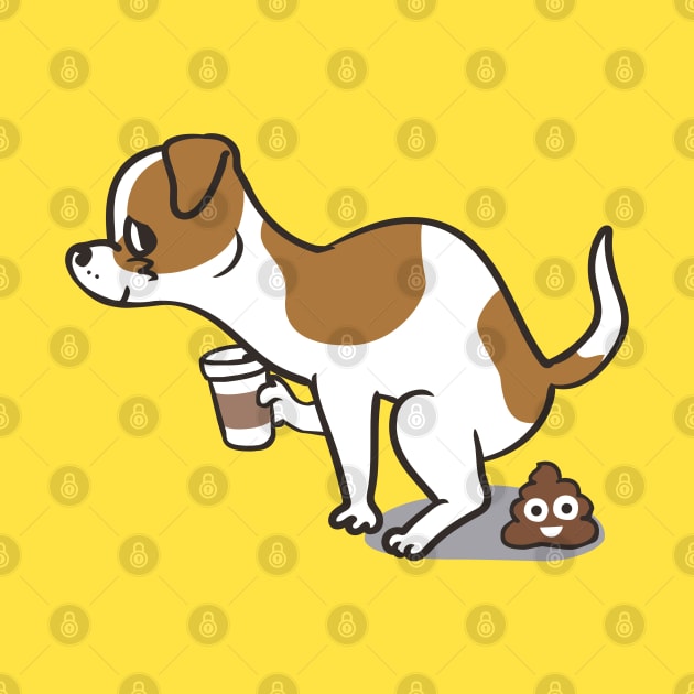 Coffee makes me poop Jack Russell Terrier by huebucket