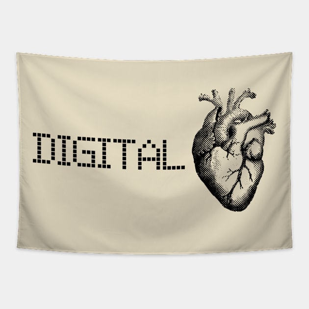 Digital Heart Modern IT Robotics Geeky Tapestry by Anthony88