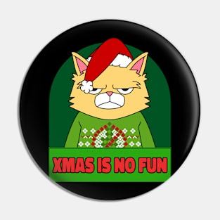 Cat funny, Christmas is no fun Pin