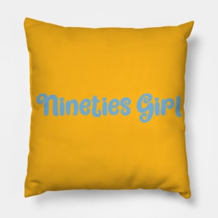 1990s cute pastel blue design for girls Pillow