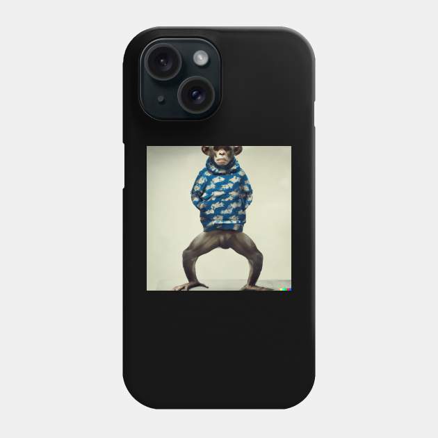 Monkey with Human Clothing Design Funky and colorful Phone Case by Eternal Experience