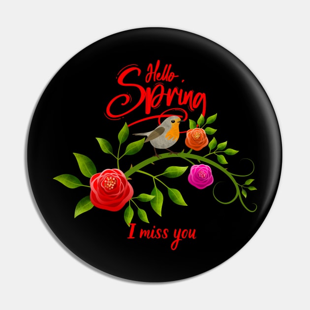 Hello Spring Pin by All on Black by Miron