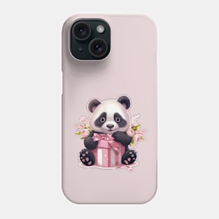 Cute Panda with gifts Phone Case