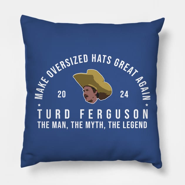 Turd Ferguson // Make Oversized Hats Great Again Pillow by Trendsdk