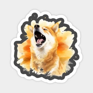 Shiba Inu Scream Magnet