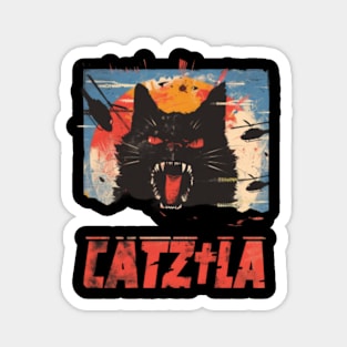 Catzilla Cat Menacing Whiskers Strike Fear Magnet