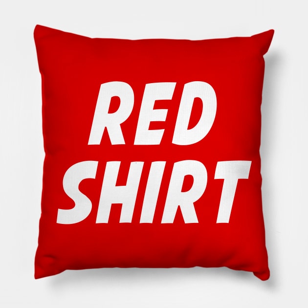 Red Shirt Pillow by PWPlatypus