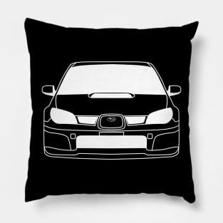 Subaru Impreza WRX STI White Outline Pillow