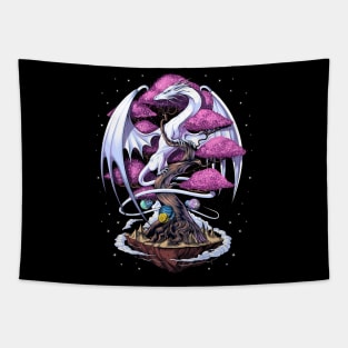 Cherry Blossom Dragon Tapestry