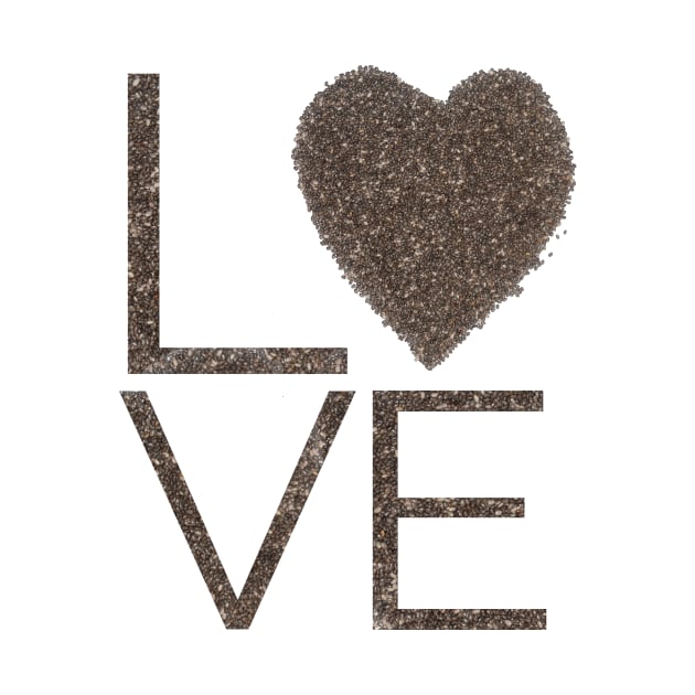 Chia Seeds Heart Love For Healthy Life by Korry