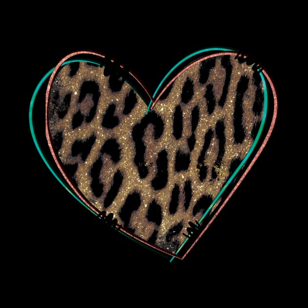 heart leopard by DigitalCreativeArt