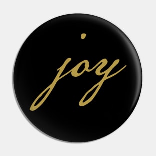 Gold Christmas Joy Minimal Typography Pin