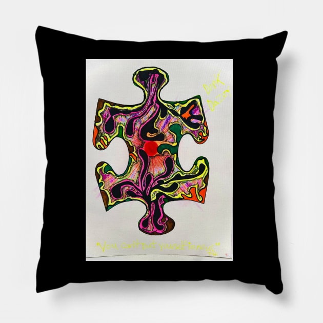 Dimension Piece Pillow by Cosmicartphlegm