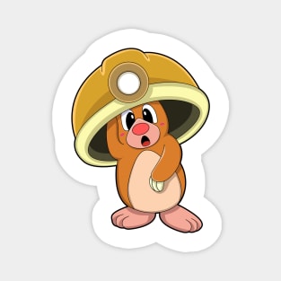 Mole as Miner with Helmet Magnet