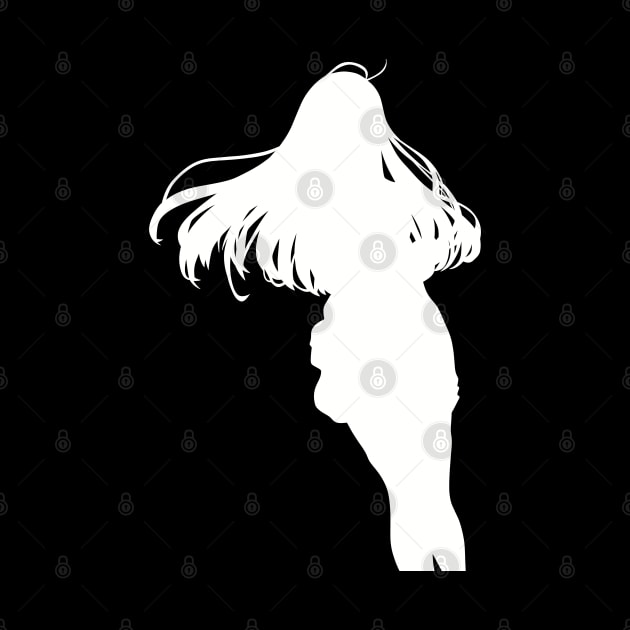ES8 Vladilena Milize / Lena / Handler One 86 Eighty Six Wallpaper Simple Black and White Silhouette Anime Girls Characters x Animangapoi August 2023 by Animangapoi