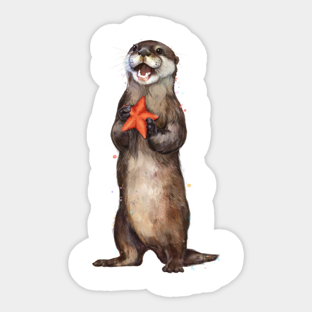Otterly delighted Otter - Animals - Sticker