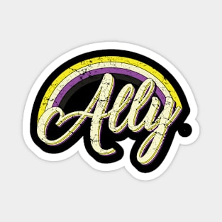Proud Ally Non-binary Flag LGBT Pride Magnet