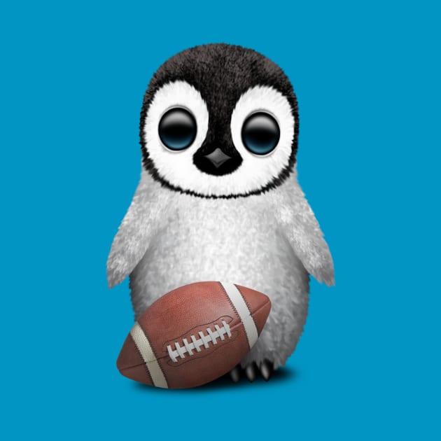 Cute Baby Penguin Playing With Football by jeffbartels