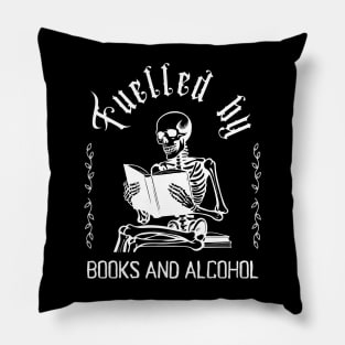 Halloween Fuelled by Books and Alcohol Pillow