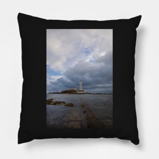 St Mary's Island reflections - Portrait Pillow