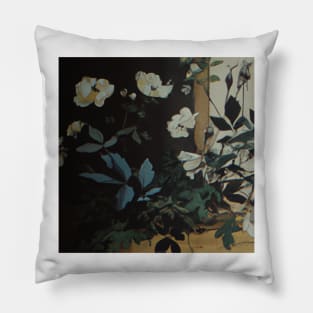 small white flowers Pillow