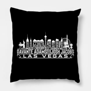 Las Vegas Football Team 23 Player Roster, Las Vegas City Skyline Pillow