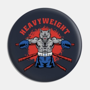 Heavy Weight Boxing Wolf Pin