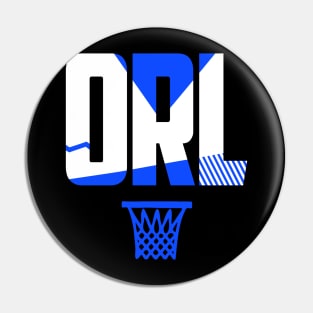 Throwback Orlando Basketball Art Pin