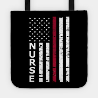 American Flag Nurse  Patriotic Nurse Tee Tote