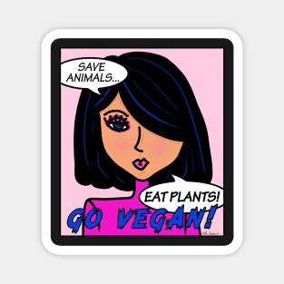 Save Animals Eat Plants Go Vegan Magnet