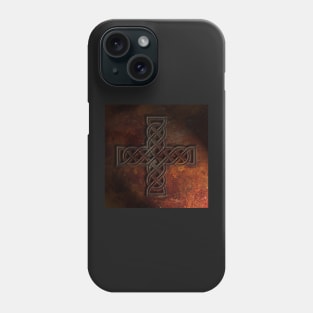 Celtic Knotwork Cross Rust Texture No 1 Repost Phone Case