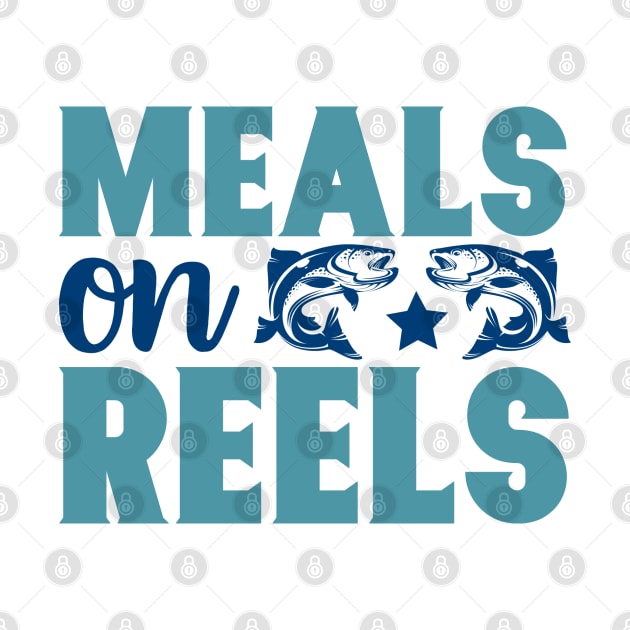 Meals on Reels Fishing Summer Hobby Professional Fisherman For Dads by anijnas