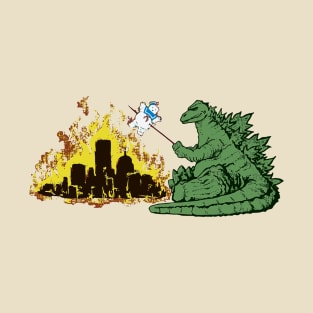 Godzilla vs Marshmallowman T-Shirt