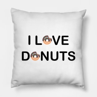 I Love Donuts Pillow