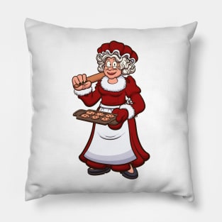 Mrs. Claus With Cookies Pillow