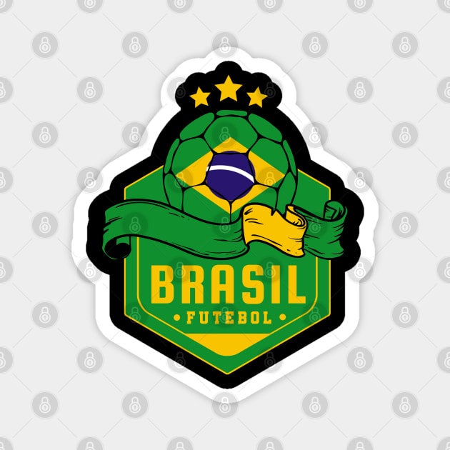 Brasil Futebol Magnet by footballomatic