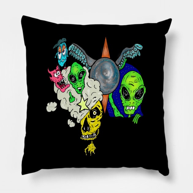 Somewhere out in space Pillow by Jimpalimpa