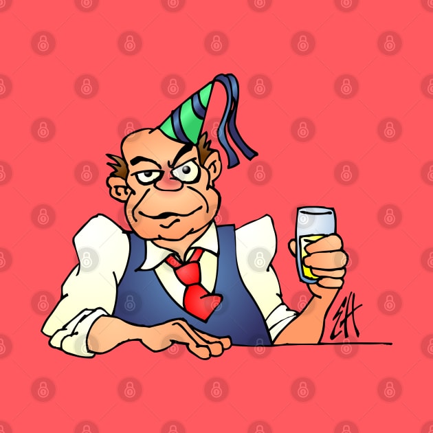 Drunken man on a birthday party by Cardvibes