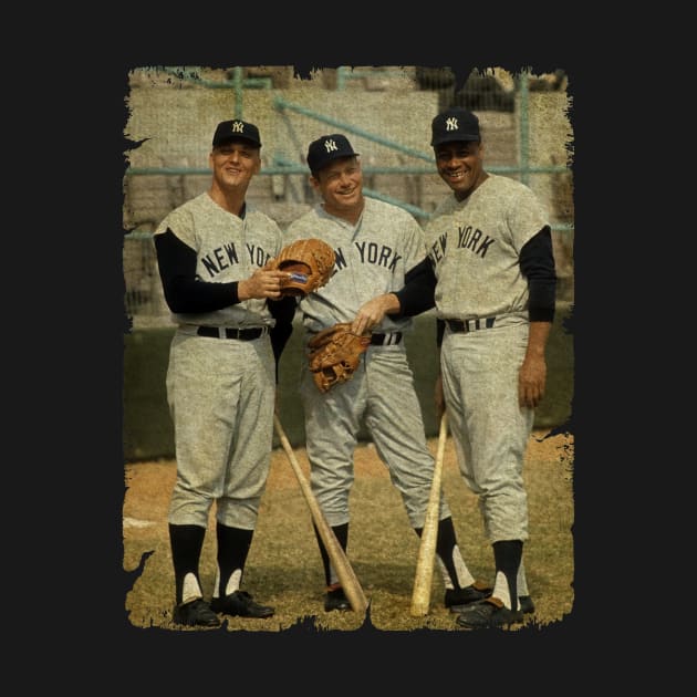 Roger Maris, Mickey Mantle, and Elston Howard in New York Yankees by anjaytenan