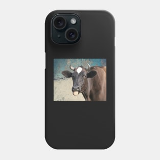 Cow Print Funny Cows Tongue Distressed Farm Gift for Cow Lovers Phone Case