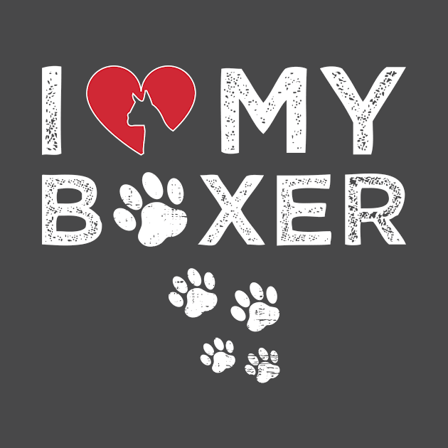 I Love My Boxer Dog by Gtrx20