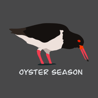 Oyster Season - Oyster Catcher Bird Design T-Shirt